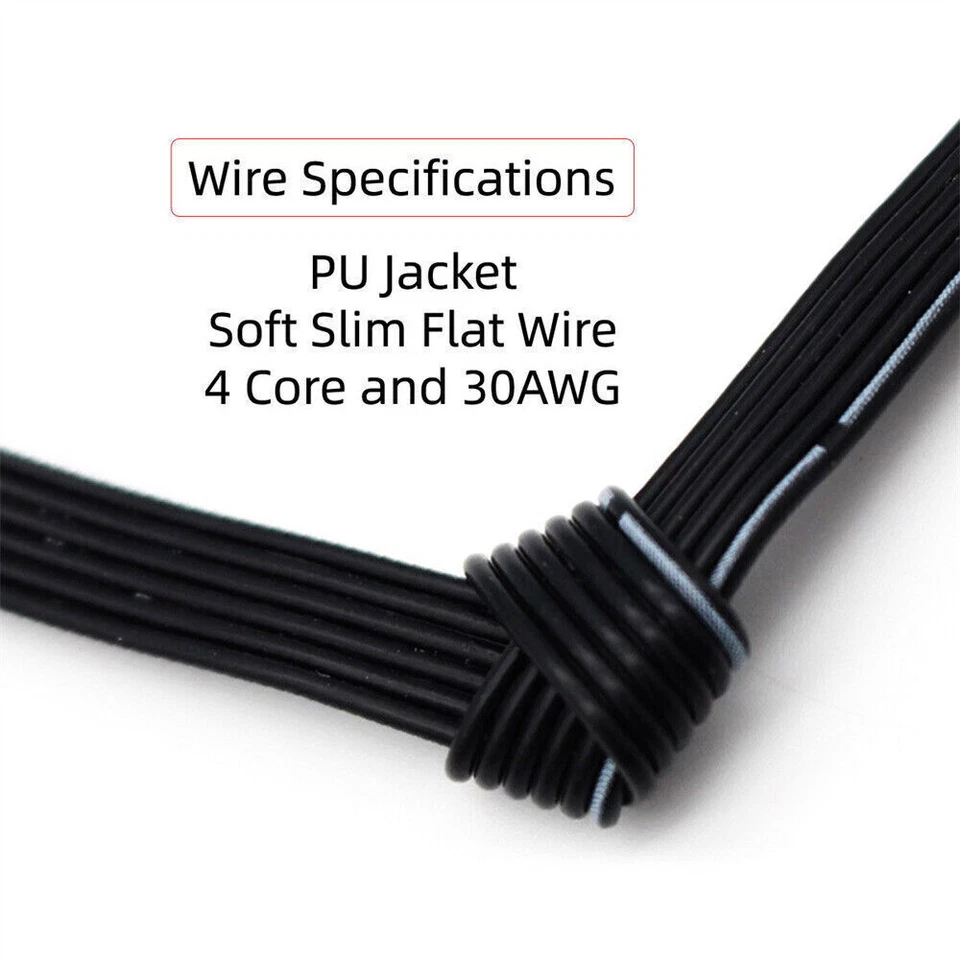 3pcs/lot 13cm USB 2.0 Type-A to Type-B Type-A Female Extension Male Flat Cable - Image 4 of 4