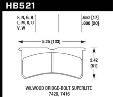 Hawk Willwood Bb Sl 7420 Dtc-60 Race Brake Pads