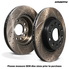 FRONT DRILLED GROOVED 280MM BRAKE DISCS FOR VW GOLF MK5 MK6 1.4 1.6 2.0 TFSI GTI