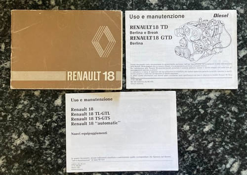 RENAULT 18 Uso e manutenzione 1980 - Foto 1 di 3