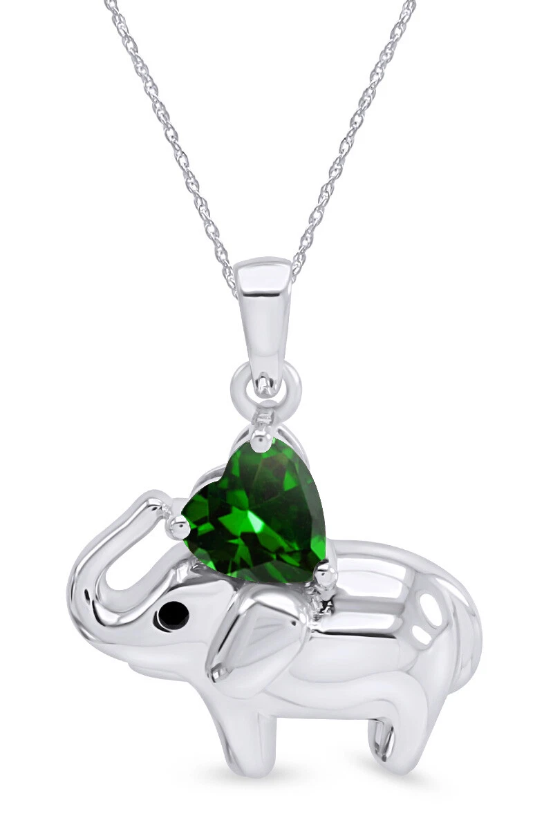 Emerald elephant necklace sale