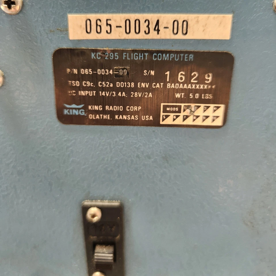 065-0034-00 | King KC-295 | Beech F33A | FLIGHT COMPUTER ASSY MANUFACTURE 03/04 - Image 2 of 4