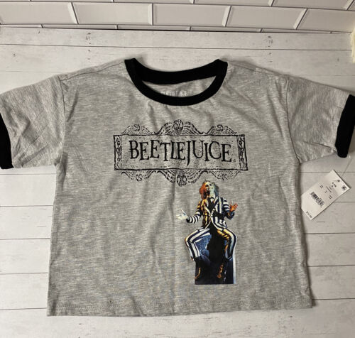 Beetlejuice Shirt Kids Small 6/6x New With Tags Throw Back - Afbeelding 1 van 4