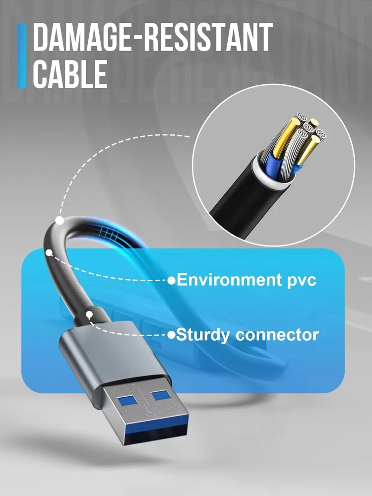 4-Port USB 3.0 Hub OTG Adapter for Laptop & PC Accessories