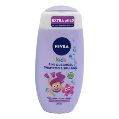 Nivea Beeren Duschgel Kinder 250ml ohne Seife pH-neutral Aloe Vera 3in1