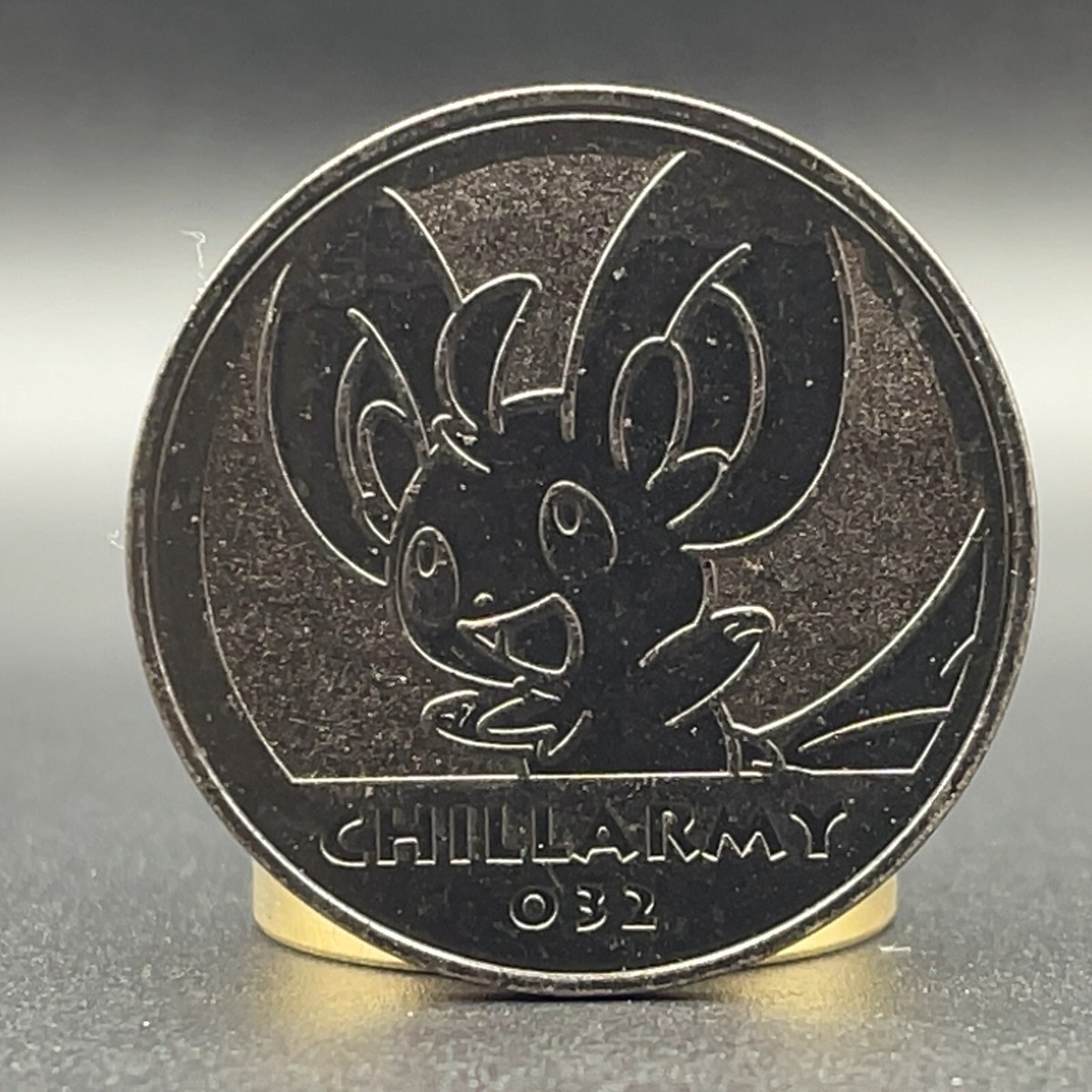 Minccino Pokemon Battle Coin Medal Black Color Nintendo Japan