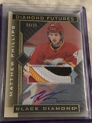 Matthew Phillips 2021-22 Black Diamond Diamond Futures 9/25 Auto 4 Colour Patch