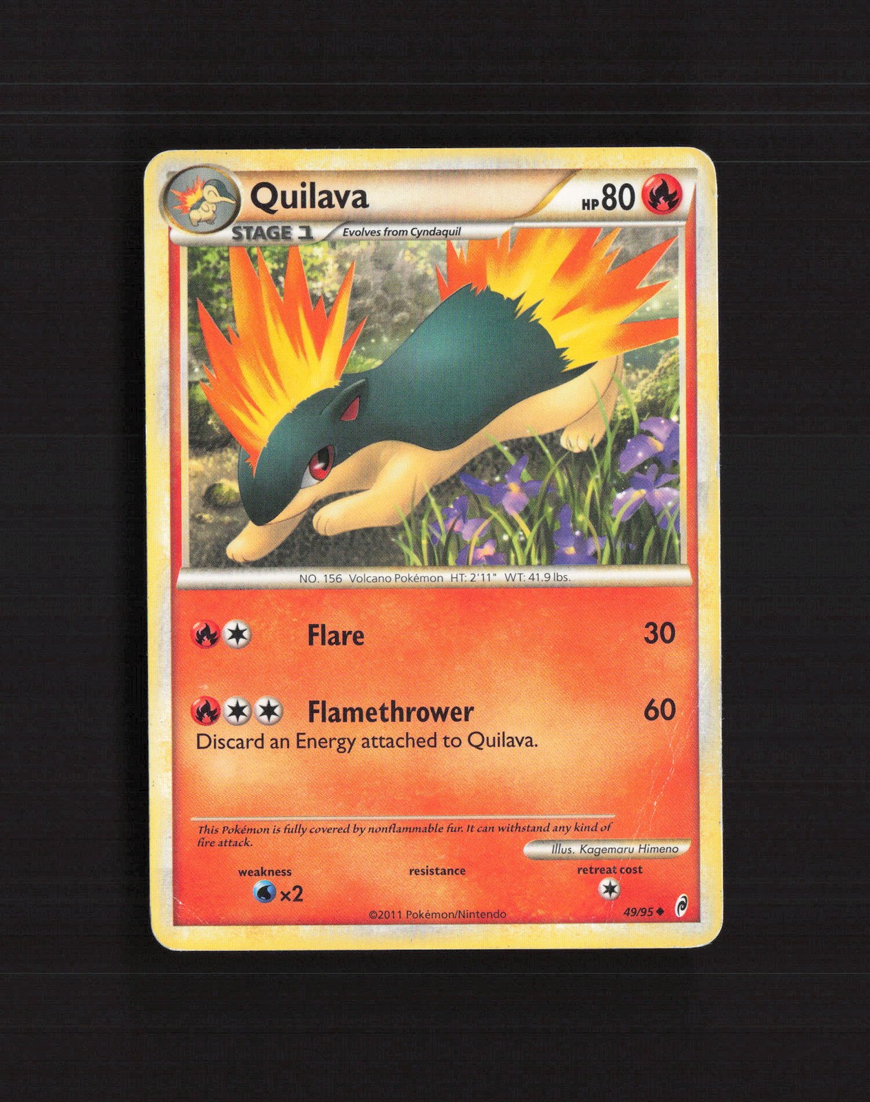 Quilava 49/95 Call of Legends Uncommon Pokemon Card DMG