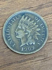 1909-S Indian Head Cent Penny VF Original Surface Raw
