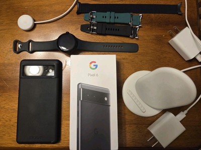 Google Pixel Bundle: Pixel 6, Charging Stand, Pixel Watch