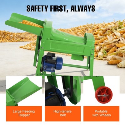 480W 110V Electric Corn Sheller Thresher Threshing Stripping Machine 2800rpm USA