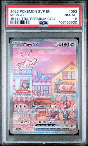 2023 POKEMON SVP EN-SV BLACK STAR PROMO 151 ULTRA-PREM COLL #053 MEW EX PSA 8