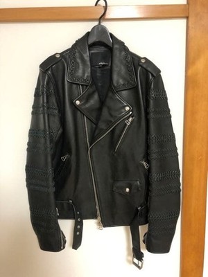 Used 3.1 Phillip Lim Riders Leather Jacket Outer Mens Size M Black Color