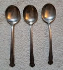 3 Used Lunt Sterling Silver Spoon 6 inch English Shell 100 Grams