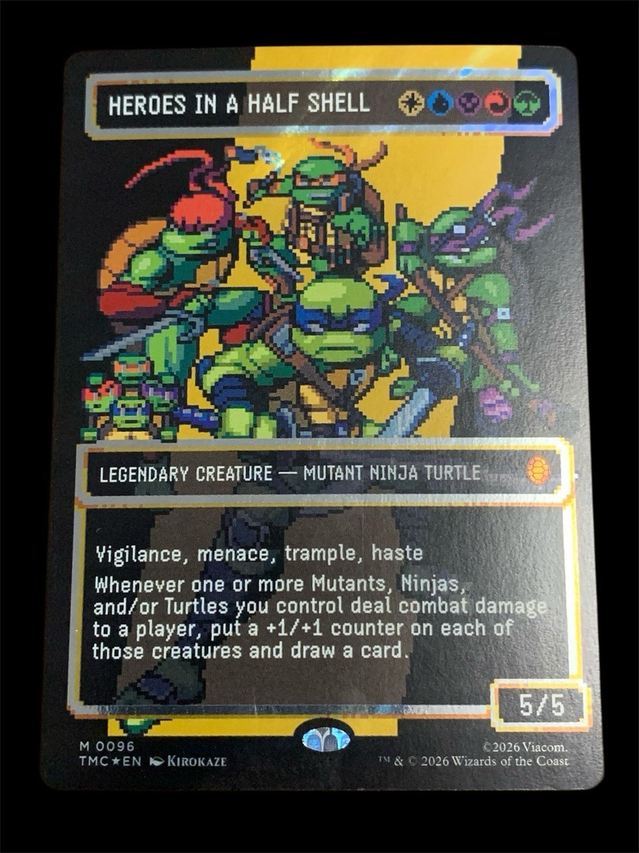 MTG: Heroes in a Half Shell #0096 (Borderless) (Pixel Surge Foil