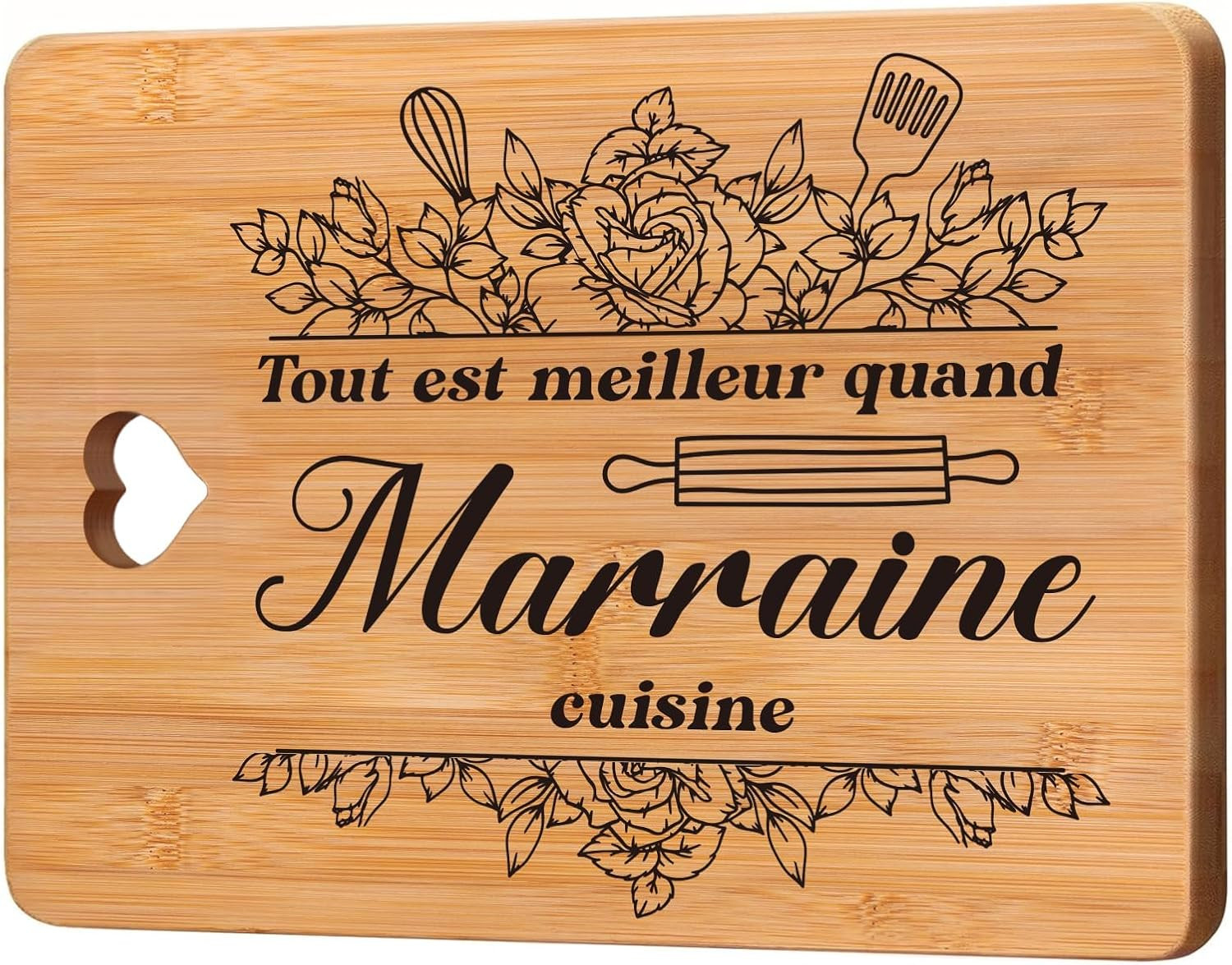 Regalo Madrina Tagliere in Bambù Personalizzato Festa della Mamma