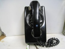 BLACK ROTARY DIAL WALL TELEPHONE PHONE KELLOG ITT BELL SYSTEM WESTERN ELECTRIC
