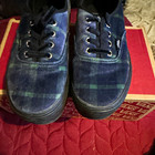 VANS Authentic Stack Plaid Canvas Sneakers Blue/Black Lace Up US 5.5 EU 37 — photo 1