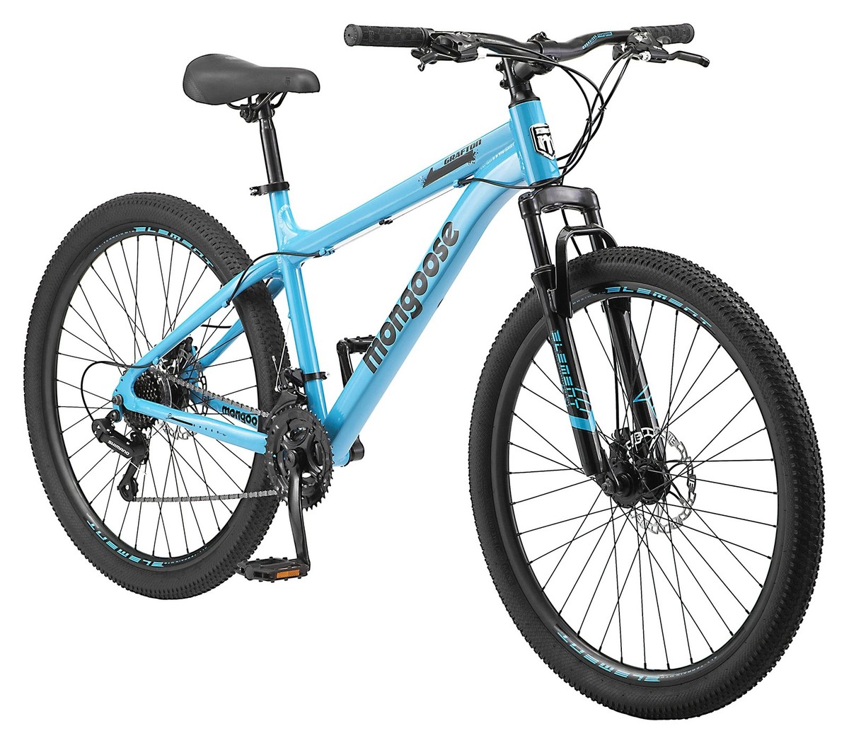 Mongoose Grafton Mountain Bike, 24, 26 or 27.5 Inch Bike, 21 Speed 