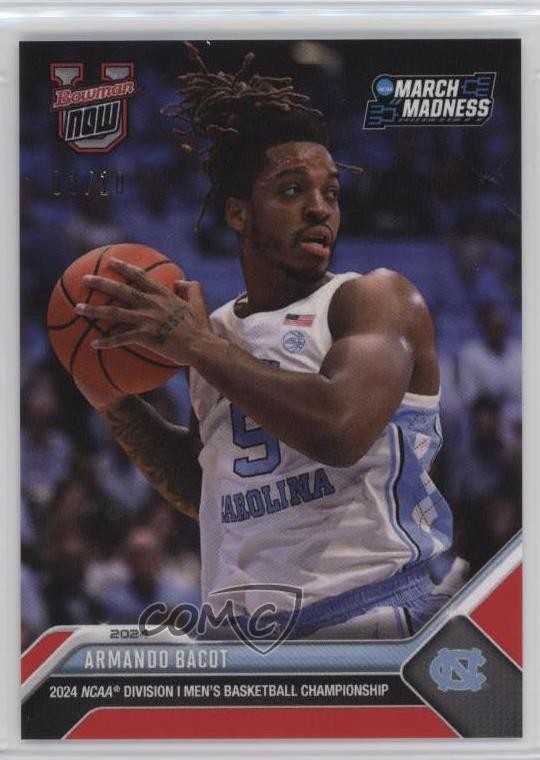 2023-24 Bowman U Now NCAA March Madness Red 3/10 Armando Bacot #20 06qf