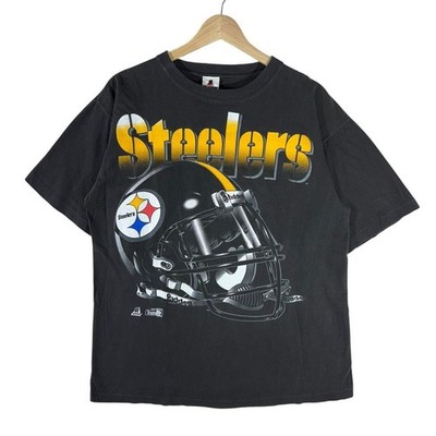 Pittsburgh Steelers Big Helmet NFL T-Shirt 90s Short Sleeve tee