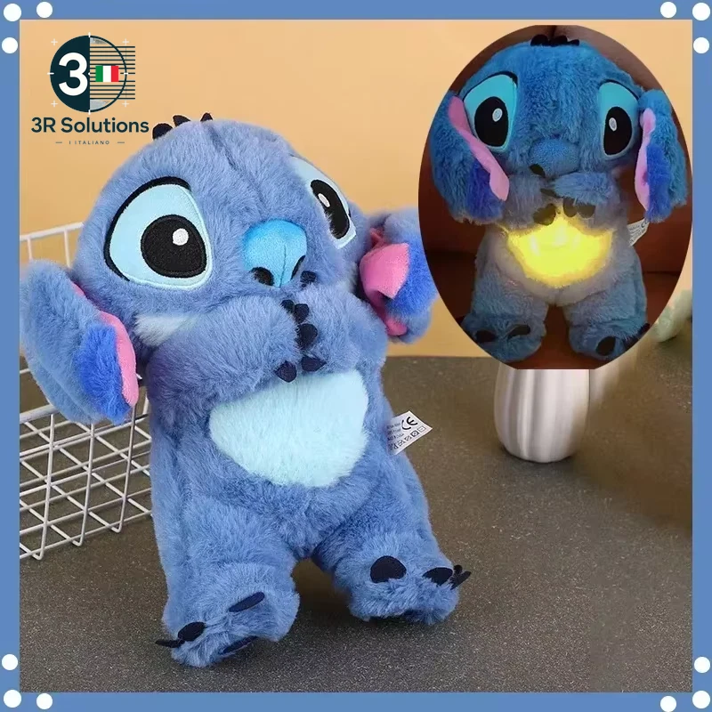 Kawaii Stitch Pupazzo respira Di Peluche Compagno Di Sonno per Bambini Suono Ril - Image 2 of 4