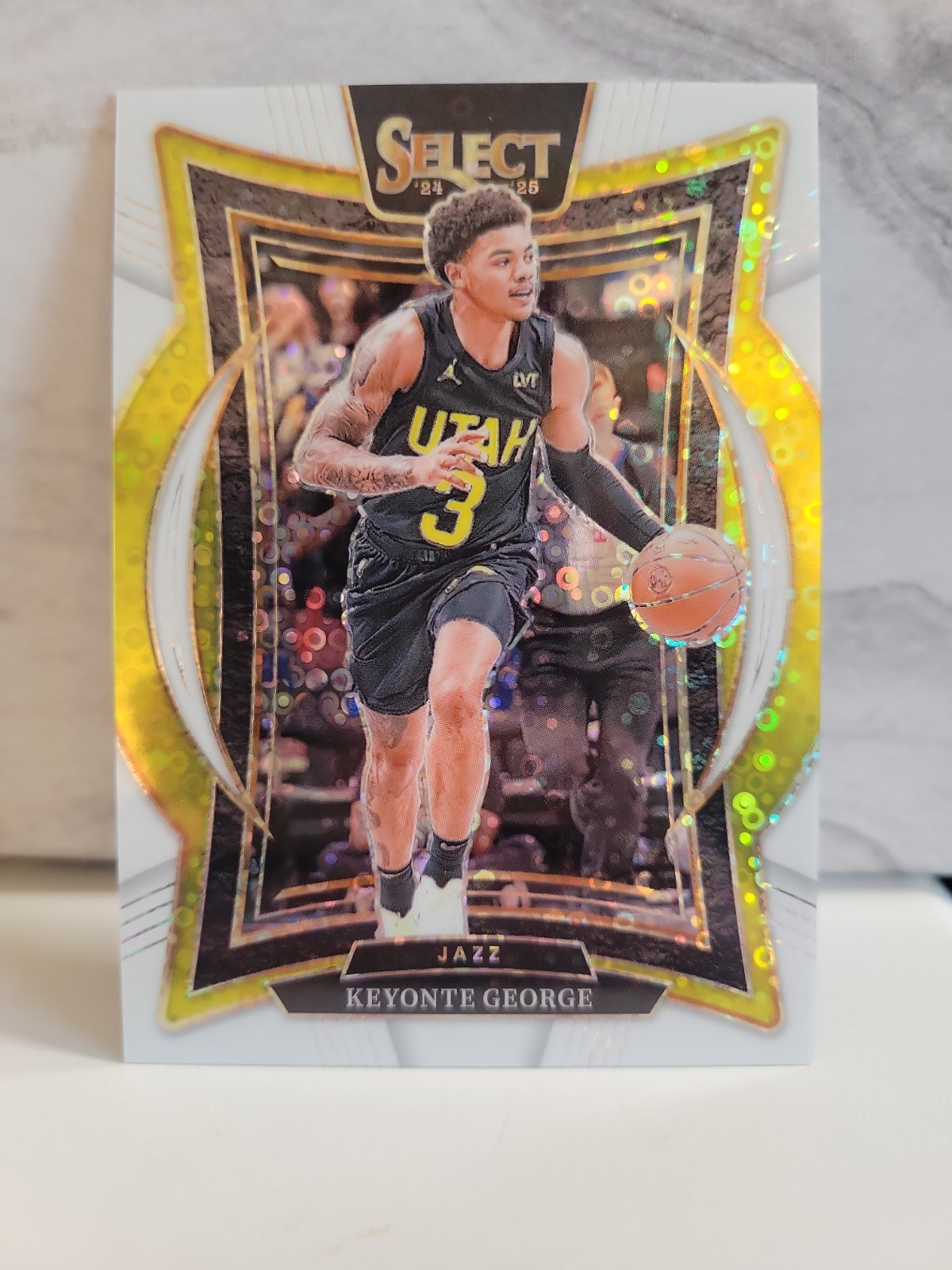 2024-25 Panini Select - Concourse Keyonte George #49 White Disco Prizm /75