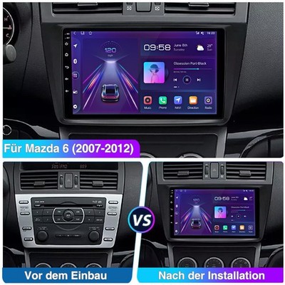 Für Mazda 6 GH mit BOSE Soundsystem Autoradio GPS Nav 9''Android 15 CarPlay 4+64G