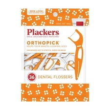Plackers Orthopick Flosser for Braces, 24 Count (Pack of 2)