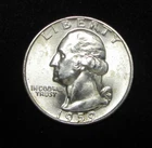 1959-D WASHINGTON QUARTER - GEM BU - 90% SILVER - DENVER MINT