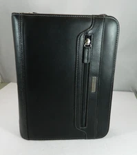 Franklin Covey Zip Around Black Classic Planner 7 Ring 10.5” X 8” with Inserts
