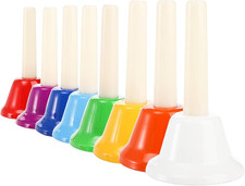 8 Note Metal Hand Bells Colorful Musical Percussion Instruments