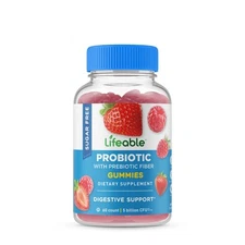 Sugar Free Probiotic and Fiber - 60 Gummies (30 Servings)