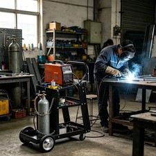 3 Tier 90kg Welding Cart Trolley Storage Chains For MIG TIG ARC Plasma Cutter