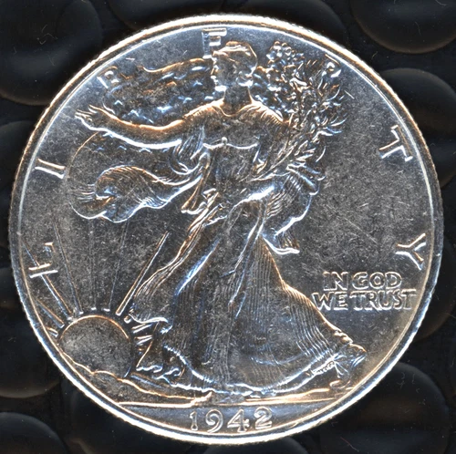 1942-P 90% SILVER ABOUT UNCIRCULATED WALKING LIBERTY HALF DOLLAR ~ BUY 1 OR MORE
