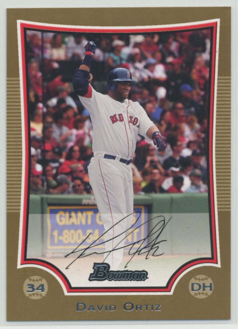 David Ortiz 2009 Bowman Gold #22 Boston Red Sox
