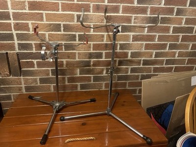 Lot Of 2 Vintage Rare Snare Drum Stands Trixon Deri 