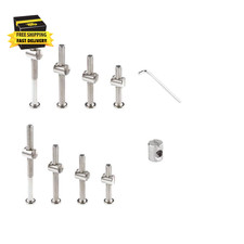 Silver 32Set Baby Bed Frame Bolts  Crib Screws Hardware Replacement Kit-M6X12Mm/1