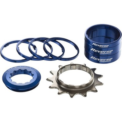Blue 13t Single Speed Conversion Kit for HG Freehub, Hyperglide-Spline, Alloy