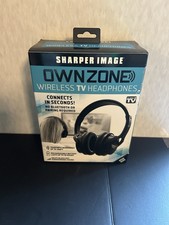 Sharper Image Own Zone Wireless TV Headphones Black, Transmits Up to 100 Ft.