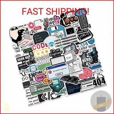 50PCS Programming Stickers Gifts for Developers Programmers Hackers Engineers, I