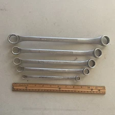 5pc.VTG.CRAFTSMAN =V= 12pt.OFFSET BOX END SAE Wrenches USA CLEAN SIGNS OF USE