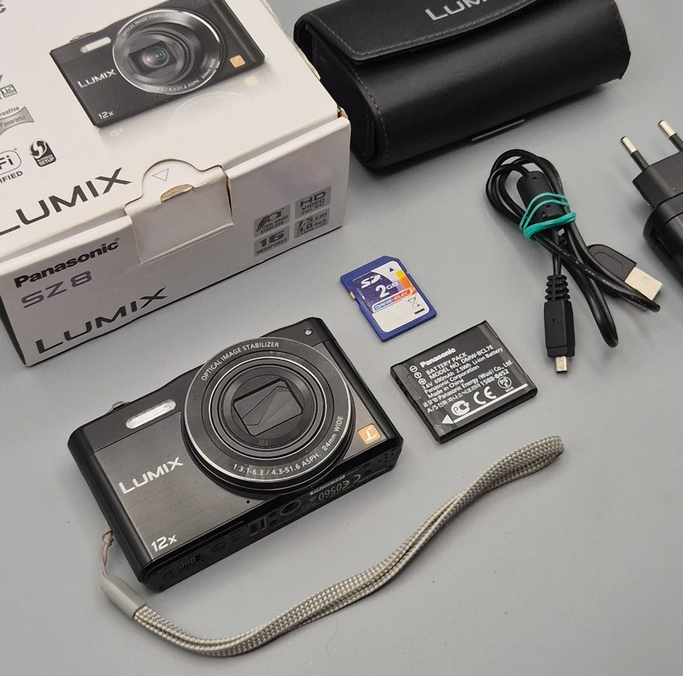 Great Panasonic Lumix DMC-SZ8 16,0MP Digital Camera 12x Zoom Black, Charger, SD - Photo 3/4