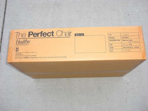 NEW IN BOX PERFECT CHAIR ESPRESSO DARK WOOD STANDARD STRAIGHT SPANNER TABLE - Picture 2 of 8