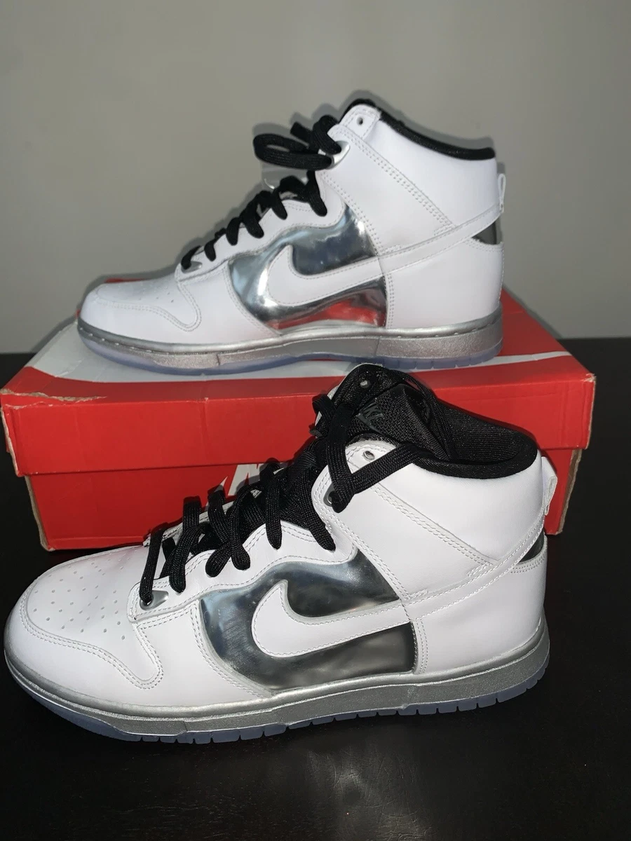 Nike Dunk High Metallic Silver W for sale | eBay