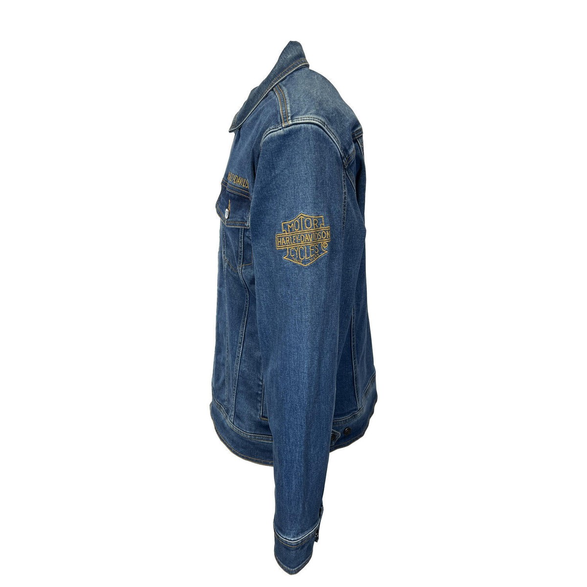 Harley-Davidson Men's Dark Indigo Jacket Denim Chainstitch