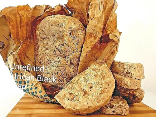 RAW 100% African Black Soap 100% "Cleanse Acne/Eczema/Rash/Psoriasis" 500gram  - Picture 1 of 3