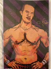 Ricky Starks Signed 11x17 Wrestling Exclusive Art AEW FTW BELT With COA