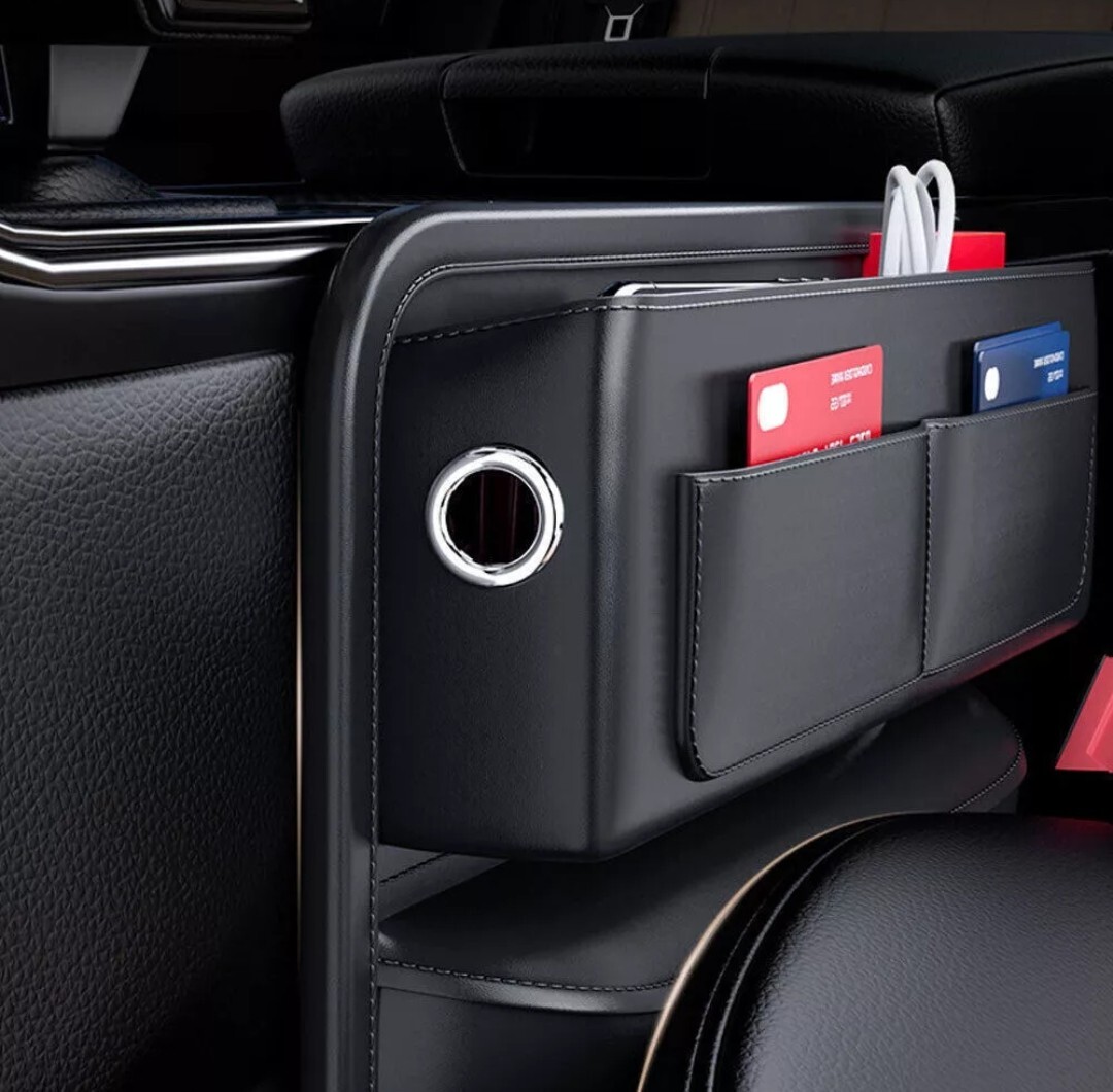 Leather Car Seat Gap 2  PACK Storage Bag Box Card Organizer Car Accessories alternate view 2
