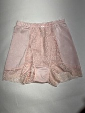 Pretty Pink Rhonda Shear  Lace Trim  Control Panties. Size Medium